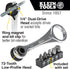 Klein Tools 65200 Ratchet Set, 5-Piece Mini Ratchet Set with Phillips, Slotted, and Adapter for Other Socket Sizes, For Tight Spaces...