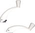 Ideal Security Fold-Down-Handle Window Cranks, Replacement for Standard Casement Window Handles with 11/32" Spline Shaft, White 2 Count, (Pack of ...