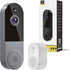 Smart Video Doorbell Included Ring Chime, Wide-Angle Lens, Battery Powered, Human Detection, 2 Way Audio, Night Vision, 1080P Security Camera Wire...