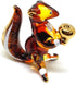 Handmade Mini 2" Cute Squirrel with Walnut Figures Blown Glass Art, Collectible Figurine Gift Ideas, Miniature Wild Animals, Tiny Ornament Cool St...