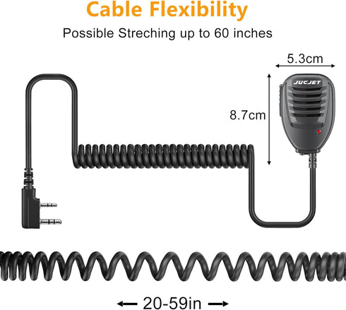 Handheld Speaker?3.5mm Headphone Jack Speaker Mic Walkie-Talkie Radio Hand Microphone (2 Pcs)......