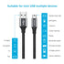 AGVEE 2 Pack 6ft Replacement for Garmin Nuvi GPS Charger Data Cable Gpsmap Charging Cord, TI-84 Plus/CE/C Silver, Blue Yeti USB Microphone/Pro Mic...