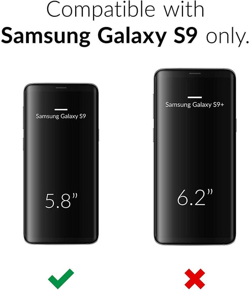 Crave Dual Guard Case for Samsung Galaxy S9: Shockproof, Dual Layer Protection - Black...