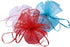 100pcs 9.8 Inch Round Drawstring Organza Bags Mixed Color, Jewelry Candy Pouch Christmas Wedding Party Favor Gift Packaging Bags...