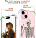 for iPhone 15 Case Skull Skeleton Cute Clear with Design, Girly for Women Girls Floral Transparent Case Compatible with iPhone 15 Skull Skeleton.....