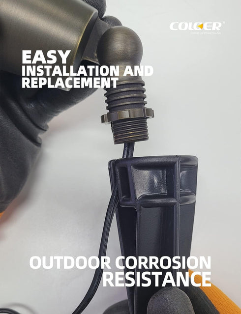 COLOER Landscape Lights Ground Stake Spikes Replacement PVC-Medium Size with Cut, 1/2" NPS Thread Universal Slot Large Ground Post, Ground Stakes ...