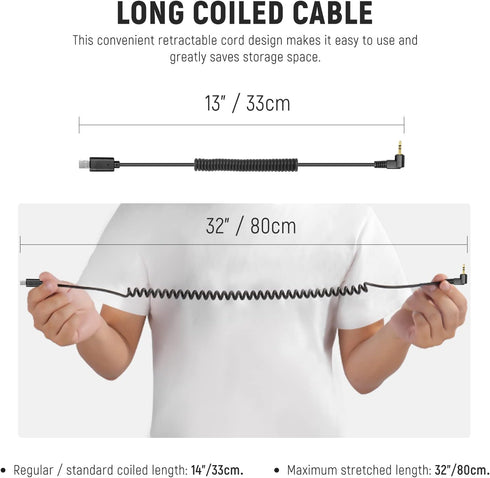 NEEWER 2.5mm to S2 Remote Shutter Release Cable, Compatible with Sony A1, A9 II, A9, A7R V/IV, A7S III, A99 II, A7R II, A7S II, A7 II, A7R, A7S, A...