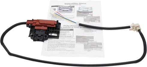 Ecumfy W10404050 Washer Latch Assembly (4-Wire Switch) and W10240513 Lid Lock Strike Compatible with Whirlpool Replaces AP5263307 PS3497627 W10238287 W10744659