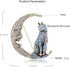 Rhinestone Cat on the Moon Brooch Pin for Women Girls Vintage AB Crystal Animal Kitten Crescent Celestial Brooches Lapel Pins Dainty Exaggerated C...
