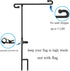 Garden Flag Stand Outside 2PCS Premium Yard Flag Holder Outside Weather-Proof Metal Powder-Coated Flagpole with Clip and Stopper for Christmas Gar...