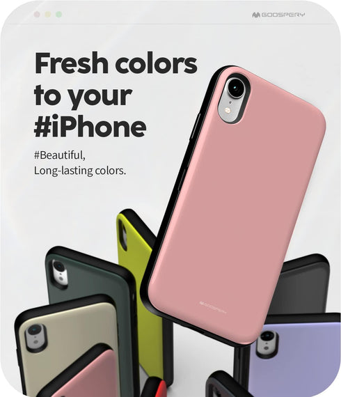GOOSPERY Magnetic Door Bumper Compatible with iPhone XR, Wallet Case with Card Holder, Protective Dual Layer Bumper Phone Case - Pink...
