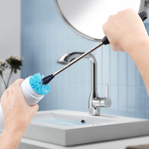Stainless Steel Long Handle Water Bottle Brush, Flexible Scrubbing Brush for Cleaning Water Bottles, Baby Water Bottles, Glassware, Food Jars, Spo...
