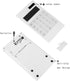 Crystal Calculator Slim Elegant Design Office Home Electronics Dual Power Desktop Calculator, Solar 10 Bit Tilt LCD Display Tilt Design White (Cry...