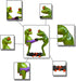 Frog Figurines Statue Cute Creative Funny Green Frog Sculpture for Home Desk Bathroom Decoration YX6082E...