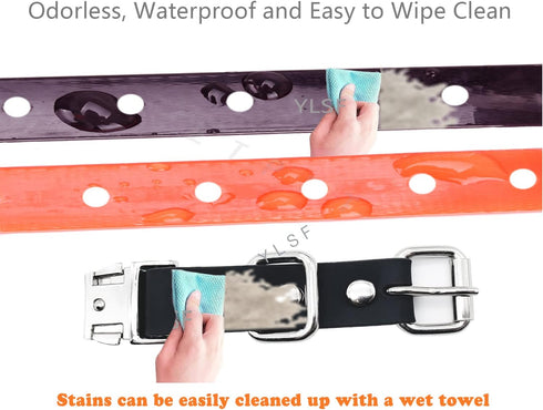 Quick Snap Bungee Dog Collar Strap with D Ring for Most of Electronic Training Shock Collar Receivers-Adjustable Durable Waterproof Odorless 3/4 I...