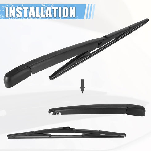ACROPIX Rear Windshield Wiper Blade Arm Assembly Fit for Mazda CX-5 for Hyundai Accent - Pack of 2 Black...