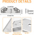 20Pack Universal Furniture Corner Braces Connector with 140 Screws, a Z-Shaped Double Head Screwdriver - Stainless Steel Trapezoidal Bracket for T...