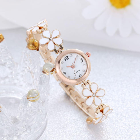 Women's bracelet watch fashion item waterproof quartz flower shaped watch...