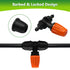 24 Pcs Upgraded Micro Spray Irrigation Drippers for 1/4" Drip Tubing, Adjustable Three-Way Atomizing Nozzle Irrigation Emitters Tee Misting Drippe...