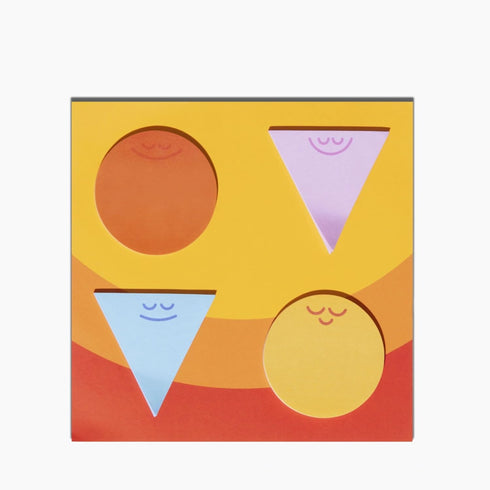 Poketo x Headspace Sticky Notes - 4 Shapes and Colors for Mental Notes and Reminders, Stocking Stuffers for Teens, Art Supplies, Teacher Gifts, Ho...