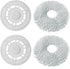 Vacuum Cleaner Mop Pads Cloth,Replacement Parts Cleaner Mop Pads Cloth Mop Holder for Dreametech S10/S10PRO Robot Vacuum Cleaner (4)...