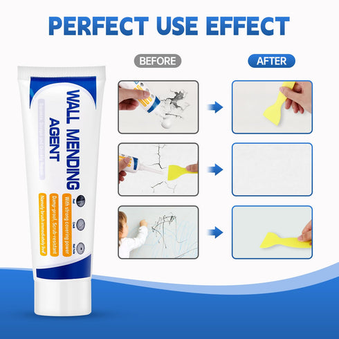 Drywall Repair Kit, Wall Spackle Repair Paste, Wall Mending Agent with Scraper Easy to Fill The Holes for Home Wall, Plaster Dent Repair...