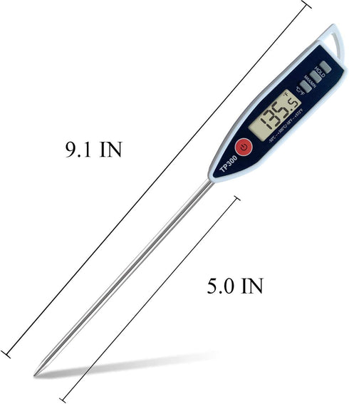 Meat Food Thermometer, Digital Candy Candle Thermometer, LCD, Cooking Kitchen BBQ Grill Thermometer, Probe Instant Read Thermometer for Liquids Po...