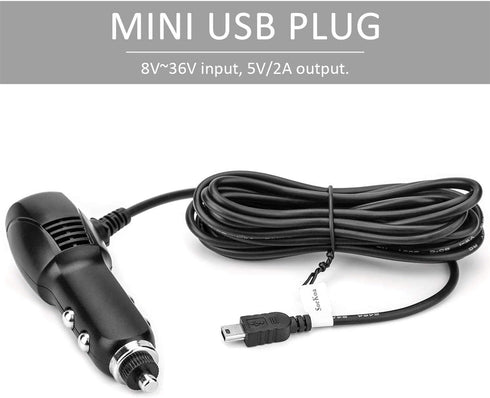 Dash Cam Charger Mini USB, Car Charger with USB Port Compatible with APEMAN, Rexing, Byakov, AKASO, Crosstour, Trekpow, Pruveeo, OldShark, Garmin ...