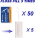Dental Floss, 2 Pack 10 Count and 50 PCS/Box, Total Package of 70 Picks Adult Floss in Set Meal. The Perfect Portable Flossing Travel Set for Clea...