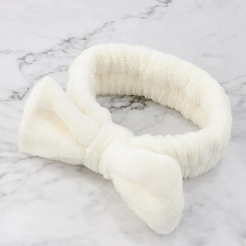 Spa Headband, Headband for Washing Face, Makeup Headband, Skincare Headband, Face Wash Headband, Khaki Bow Tie Puffy Hair Band, Teen Girl Gifts Tr...