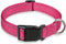 Reflective Dog Collar with Buckle Adjustable Safety Nylon Collars for Small Medium Large Dogs, Hotpink XS...