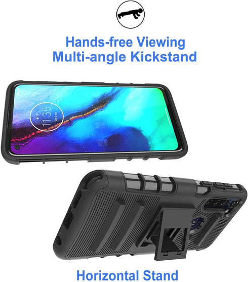Ailiber Moto G Stylus Holster Case, Motorola G Stylus Screen Protector, Swivel Belt Clip Kickstand Holder Heavy Duty Rugged Fullbody Armor Shell P...