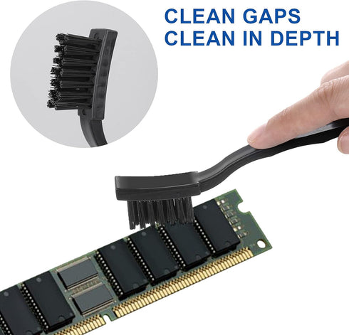 Set of 7 Keyboard Anti Static Brushes, Plastic Handle Portable Cleaning Brushes Computer Keyboard Cleaning Brush Kit for Cleaning Computer Keyboar...