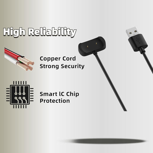 Charger for Amazfit Active A2211/T-Rex pro A2011/Pop pro/Pop,Compatible with Amazfit Active Edge A2212/Active,USB A Charging Cable Dock Cord 3.3ft...
