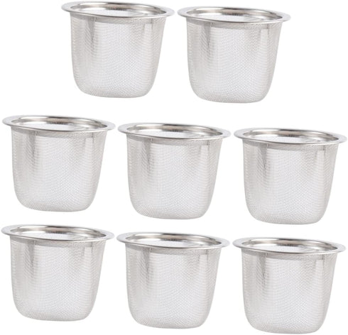 8pcs Mini Kettle Cooking Infuser Tea Diffuser Tea Filter Mesh Coffee Machine Accessories Tea Strainer Filters Steel Tea Strainer Filter Tea Kettle...