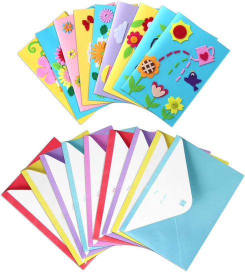 Hicdaw Kids Greeting Card Making Kit, 9Pcs Card Making Kits for Kids Thank You Card Kit DIY Handmade Card Making Supplies Art Crafts Crafty Set Te...