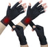 2 Pairs Copper Arthritis Gloves for Women Men, Fingerless Compression Gloves Relieve Hand Pain, Typing Gloves for Arthritis, Carpal Tunnel, Tendon...