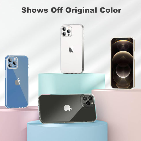 Compatible with iPhone 12 Pro Max Case Clear, Transparent Soft Shockproof Protective Slim Thin Bumper Cover Phone Case...