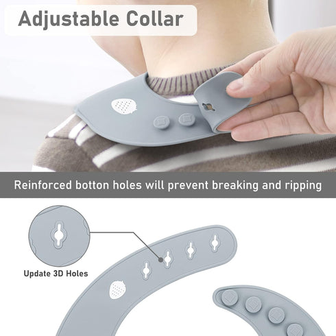 ME.FAN Silicone Baby Bibs for Babies & Toddlers | Adjustable Silicone Bibs Set of 2...