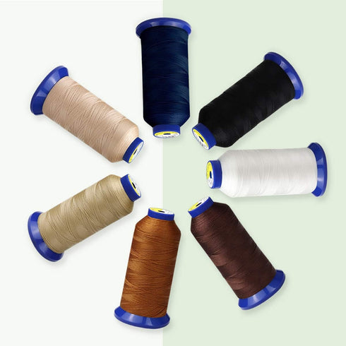 Bonded Nylon Thread for Sewing-Heavy Duty Nylon Thread for Leather, Upholstery, Jeans and Weaving; #69 T70 Size 210D/3 1400 Yards?White?...