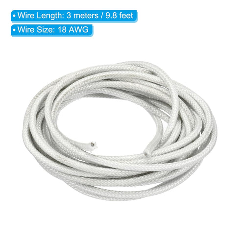 PATIKIL 9.8Ft 18AWG Electronic Wire, -30 to 200 Degrees Celsius Insulated High Temperature Resistant Electrical Flexible Silicone Cable for Lamp B...