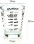 Shot Glasses Measuring cup Liquid Heavy Glass Wine Glass Espresso Shot Glass 26-Incremental Measurement 1oz, 6 Tsp, 2 Tbs, 30ml (2 pack-black 30ml...