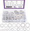 Swpeet 470Pcs Automotive Metric Oil Drain Plug Gasket Aluminum Flat Washer Assortment Kit, Including 18 Different Sizes - M6 M8 M10 M12 M14 M16 M1...