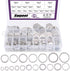 Swpeet 470Pcs Automotive Metric Oil Drain Plug Gasket Aluminum Flat Washer Assortment Kit, Including 18 Different Sizes - M6 M8 M10 M12 M14 M16 M1...