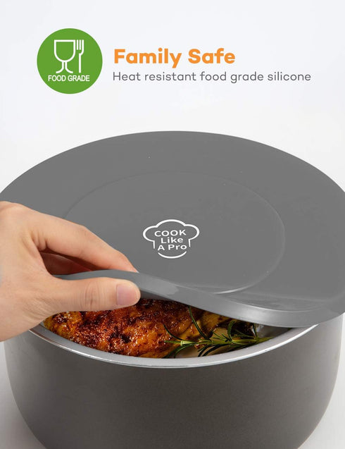 Silicone Lid Inner Pot Cover Accessories Compatible with Ninja Foodi Pressure Cooker and Air Fryer 6.5 Quart and 8 Quart, Grey,By SiCheer...
