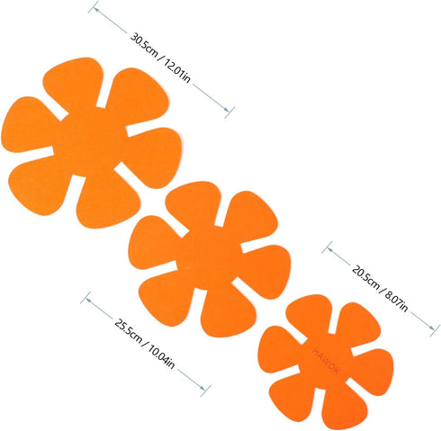 Pot/Pan Protectors-set of 3 Dia. 8" 10" 12" Orange...