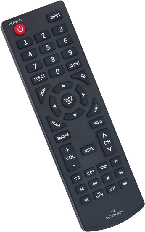 MC42FN01 Replacement Remote Control Supports for Sanyo TV LED LCD HDTV FW24E05F FW32D25T FW48D25T FW42D25T FW65D25T MC42FN00...