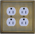 Wall Plate for Electrical Outlets, Decorative Antique Brass Switch Plates Outlet Cover, Light Switch Cover Plate, 2-Gang Wall Plates, Solid Zinc A...