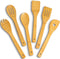 IOOLEEM Bamboo Wooden Spoons for Cooking 6 Pcs 12 Inch, Non-Stick Wooden Kitchen Utensils Set, Natural and Durable Wooden Spatula Spoons for Non-S...