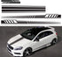 5 Pieces Vinyl Car Side Sticker Long Stripe Auto Body Racing Sports Decals Universal Car Truck DIY Decal Stripe Vinyl Stickers Decoration...